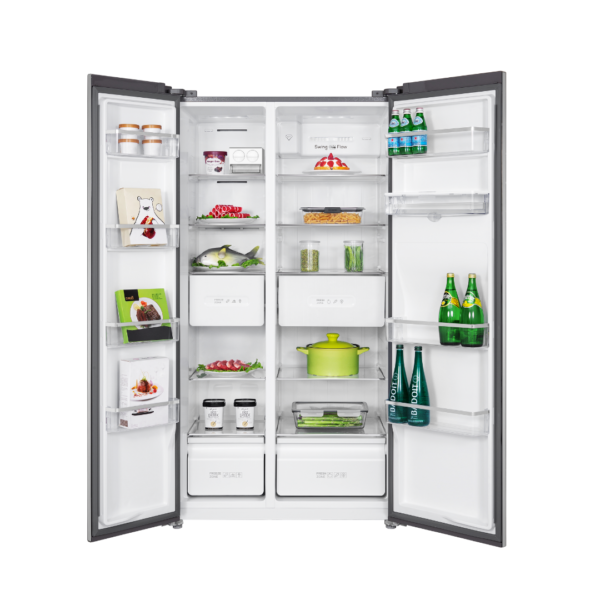 00026671-2 Nevera Side by Side Gris Cristal con Dispensador de Agua de 486 Litros TCL