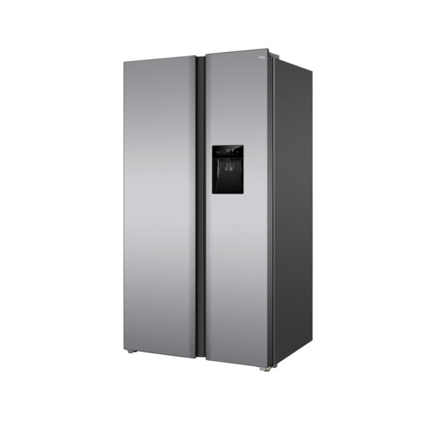 00026672-2 Nevera Side by Side Gris Cristal con Dispensador de Agua de 595 Litros TCL