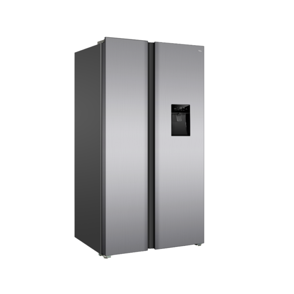 00026672-3 Nevera Side by Side Gris Cristal con Dispensador de Agua de 595 Litros TCL