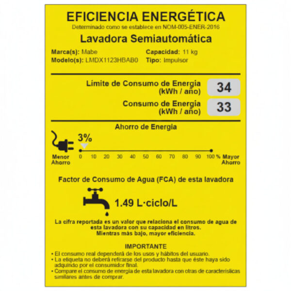 1200Wx1200H-J-Mabe-Lavadora-11Kg-Blanco-LMDX1123HBAB0-Retiq Lavadora Semiautomática 11KG Mabe