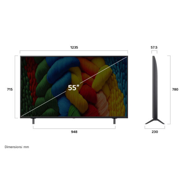 1600-4 Televisor con webOS 25 NanoCell 4K AI 55" LG