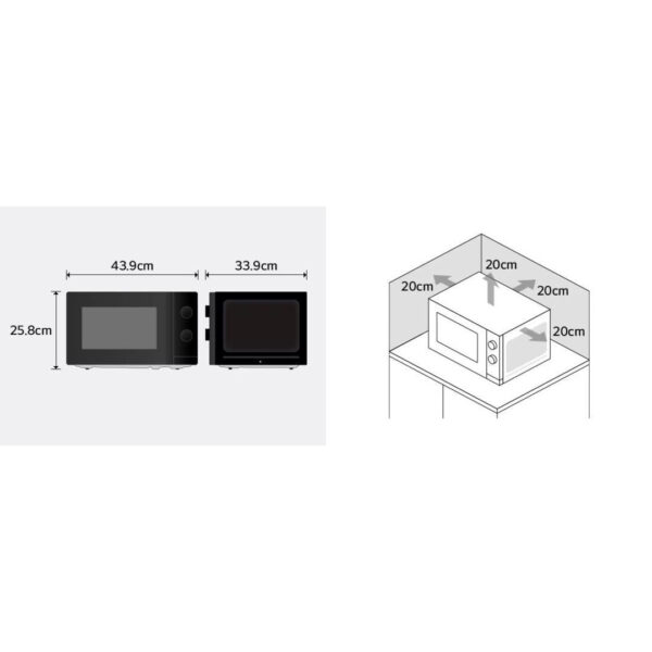 29154-9-1 Horno Microondas Negro de 20L LG