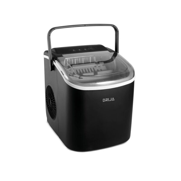 FH12_Black_1 Fabricador de Hielo Negro 12KG/24HRS FH12BLACK Drija