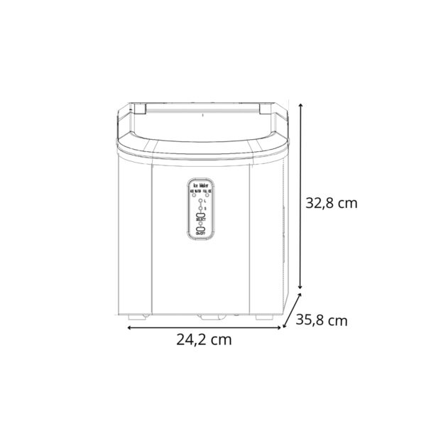 FH18_Inox_6 Fabricador de Hielo de Acero 18KG/24HRS FH18INOX Drija