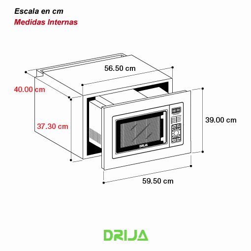 Florencia-25L-Drija-3-1 Horno Microondas Florencia 25L Black Drija