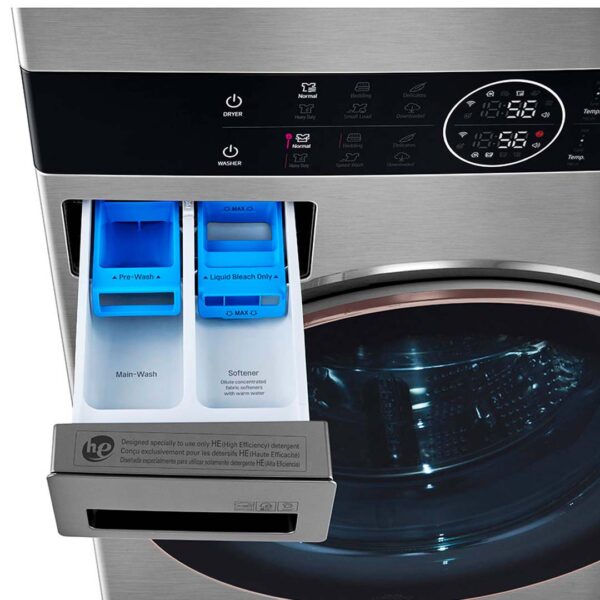 LG-Torre-de-Lavado-WashTower-WK22VS6PE-22Kg22Kg-Carga-Frontal-Inverter-AI-DD-ThinQ-Plata-4 Centro de Lavado de Acero Silver Wash Tower de 22KG LG