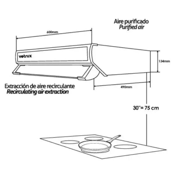 Lite-60-instalacion Campana de Acero de 60 cm Lite 60 Vetrux
