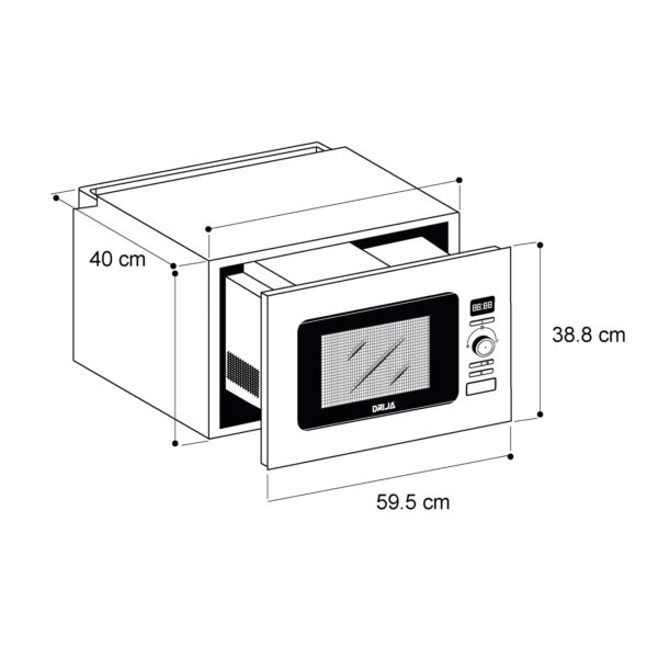 Napoli_25L_Black_2_AF Horno Microondas Negro Napoli 25 Drija