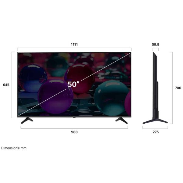 TV001-00066-LG-50-AI-4K-Smart-TV-2025-50UA7300PSB-3 Televisor con webOS 25 4K UHD AI 50" LG