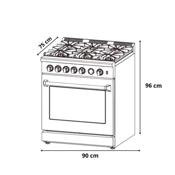 Venecia_90_3 Cocina a Gas de Acero Aspecto Industrial 36" Venecia 90 Drija