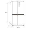 black-19d4p-medidas Nevera Side by Side de 4 Puertas Negra 542 Litros BLACK19D4P Drija