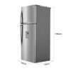 dimentions Nevera de Acero con Dispensador de Agua de 459 Litros LG