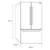 inox-18d3p-medidas Nevera Side by Side de 3 Puertas de Acero 500 Litros INOX Drija