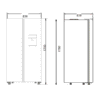 Nevera Side by Side de Acero de 435 Litros INOX Drija