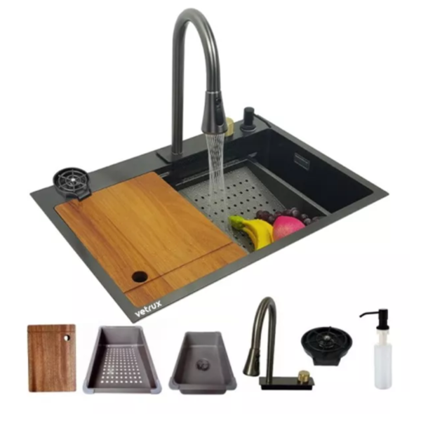piezas-flusso-lite-68-75-80 Fregador con Accesorios de 68 cm Flusso Lite 68 Vetrux