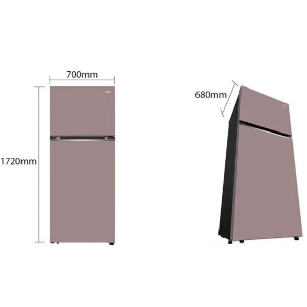 pink-d Nevera de Puerta Rosada (Clay Pink) de 375 Litros LG